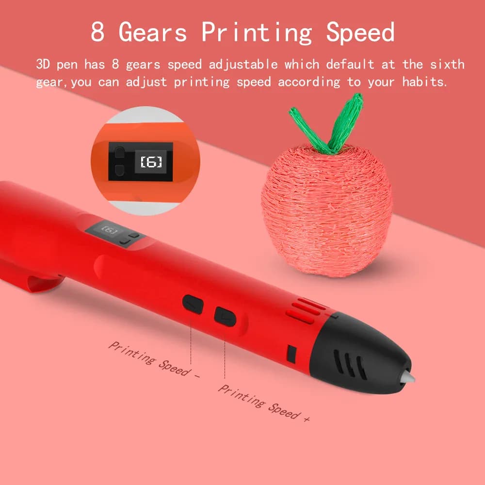 QCREATE – stylo 3D prend en charge ABS PLA HIPS PVA, plage