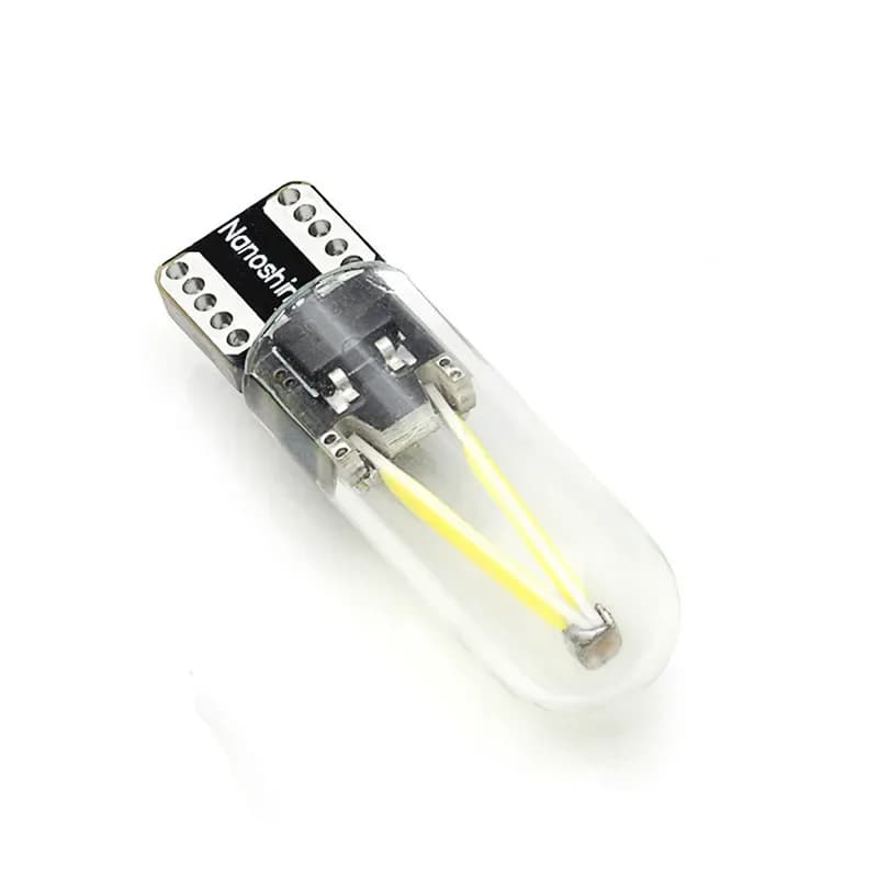 W5W led T10 cob verre lumière de voiture Led filament auto
