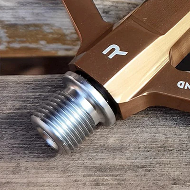 Pédales de vélo vtt marron CNC en alliage d'aluminium poli