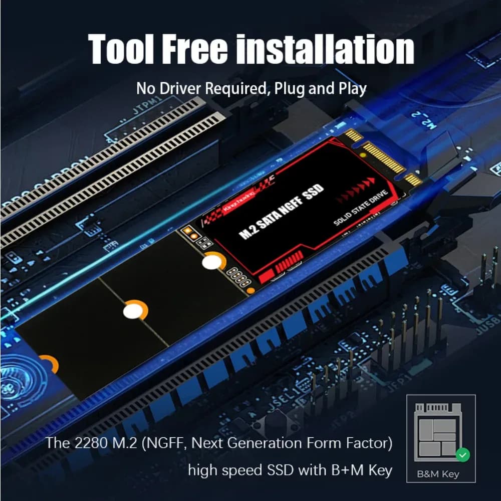 Kingchuxing SSD M2 NGFF 128GB 256GB 2242 2260 2280 disque