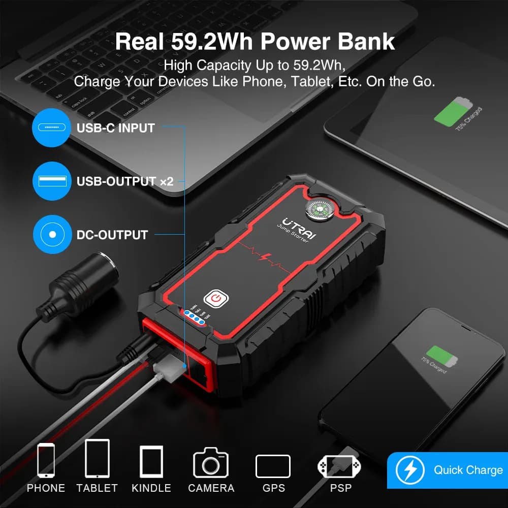 UTRAI – démarreur de saut de voiture, chargeur Portable