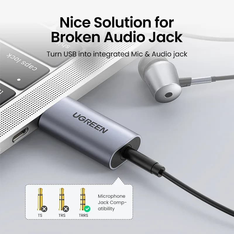 UGREEN – carte son USB vers 3.5mm, adaptateur d'interface