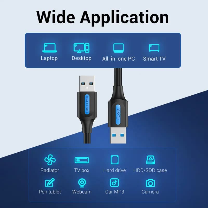 Vention câble d'extension USB vers USB mâle vers mâle 3.0