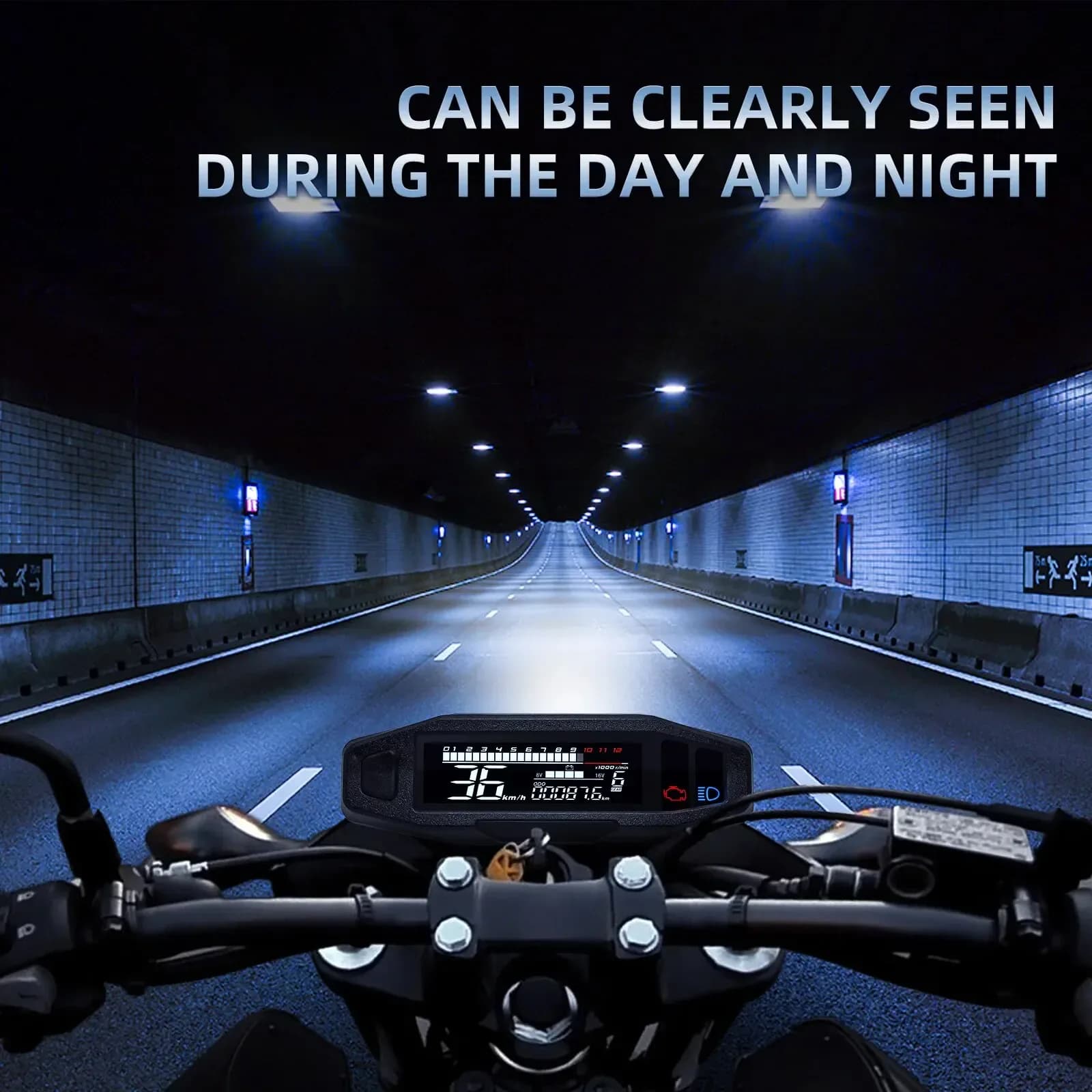 Compteur de vitesse numérique universel pour moto