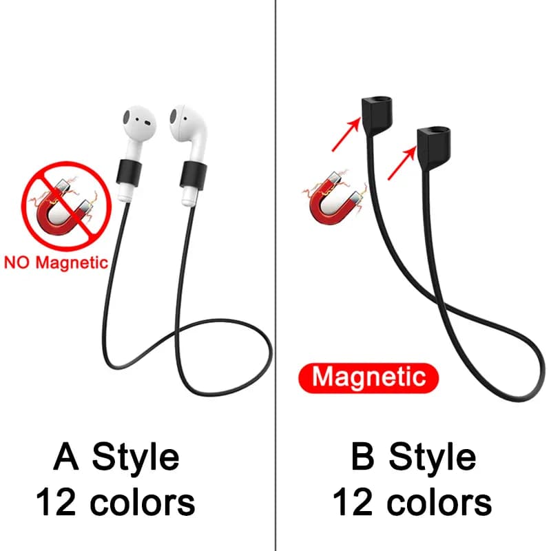 Écouteurs à corde magnétique Anti-perte en Silicone souple