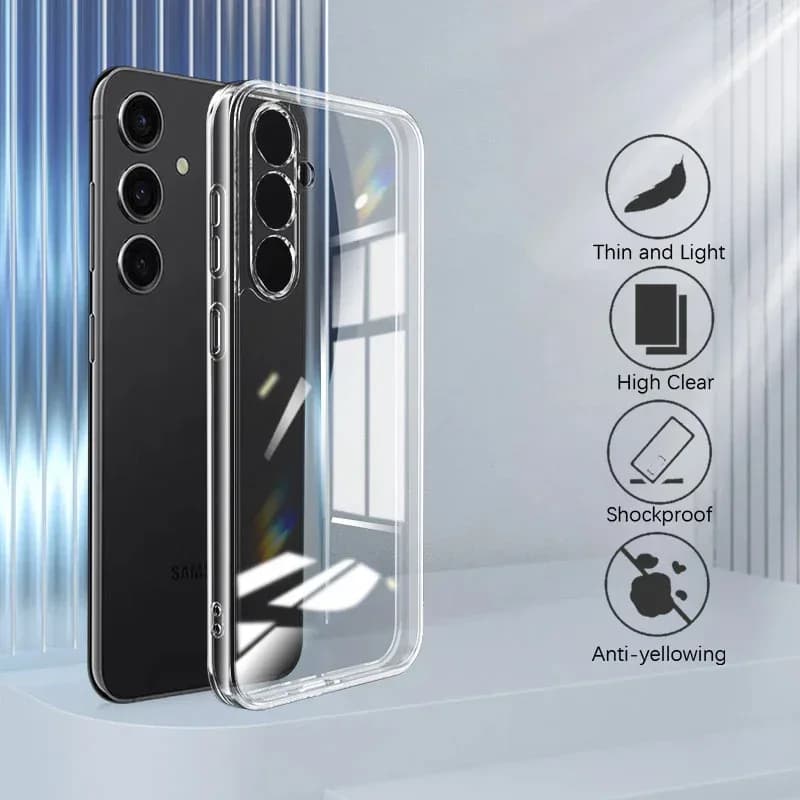 Coque souple en Silicone Transparent pour Samsung Galaxy