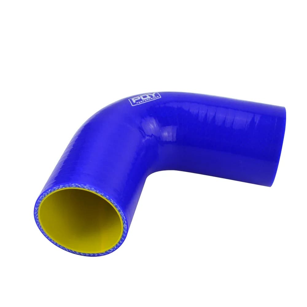 Tuyau coudé en Silicone noir bleu, 51mm / 63mm / 76mm /