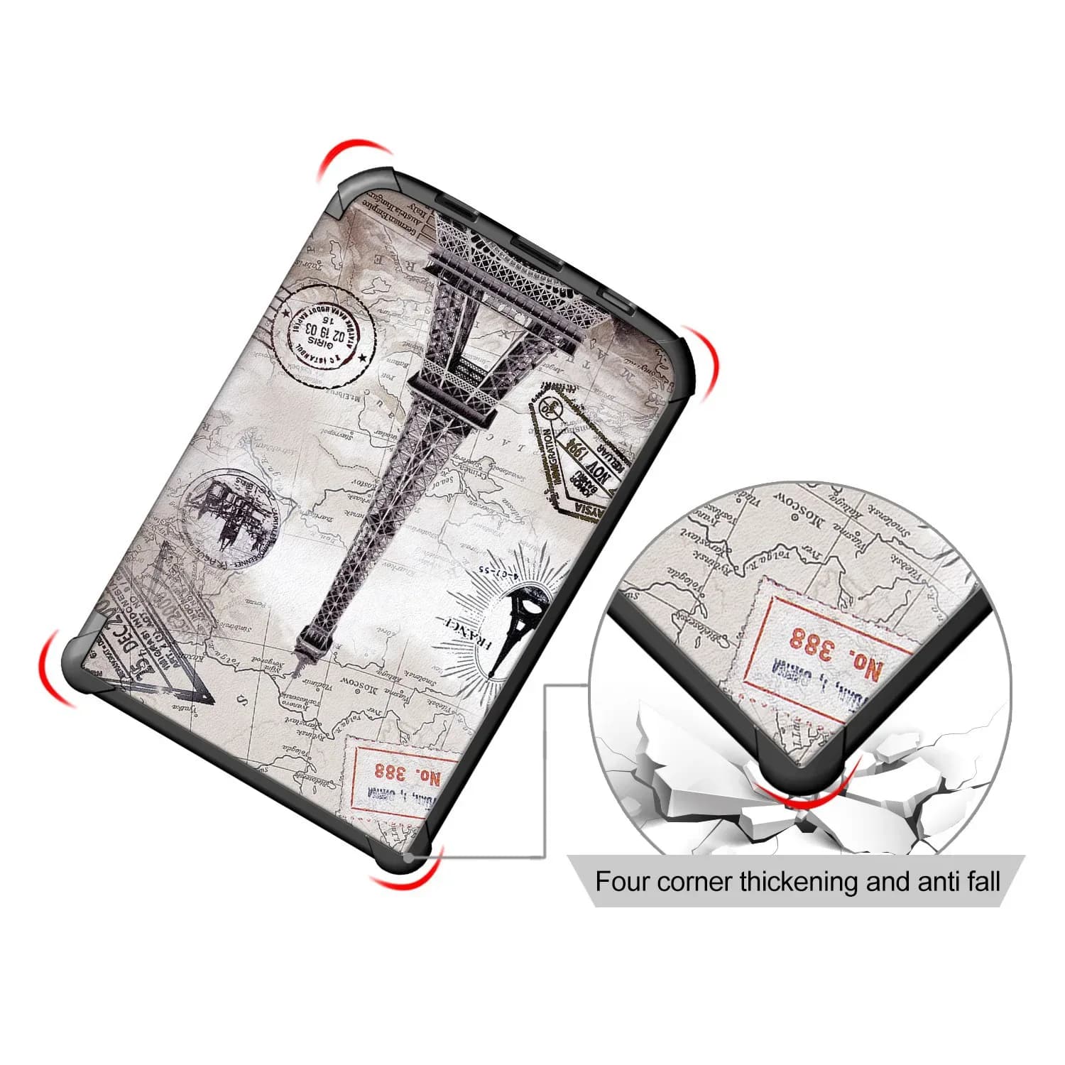 Étui de sommeil en cuir PU souple TPU, pour PocketBook