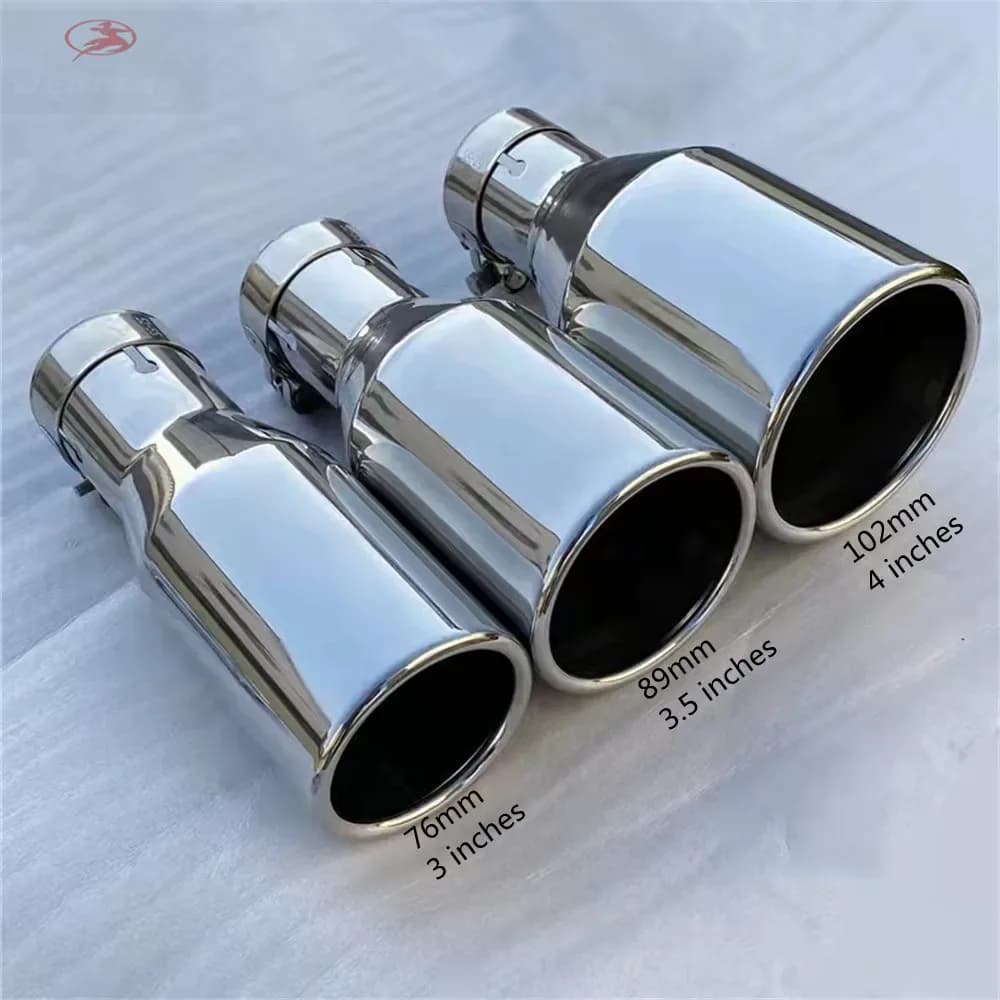 1 pièce Embout d'échappement universel lisse en acier