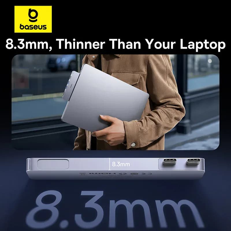 Baseus double USB-C Hub vers HDMI 4K 30Hz pour Thunderbolt
