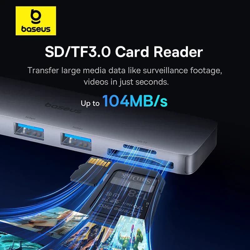 Baseus double USB-C Hub vers HDMI 4K 30Hz pour Thunderbolt