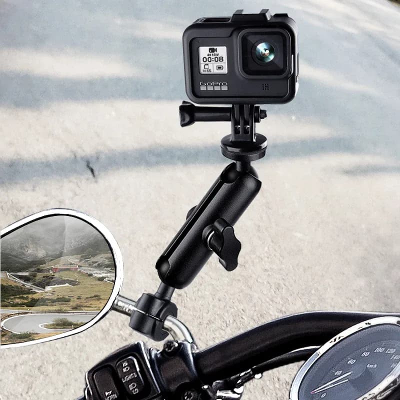 Support caméra et téléphone aluminium pour vélo et moto