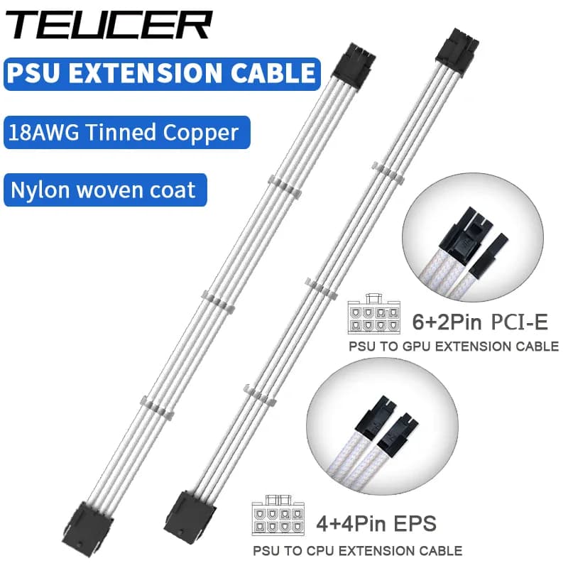 Câble d'extension alimentation PC ATX EPS PCI-E
