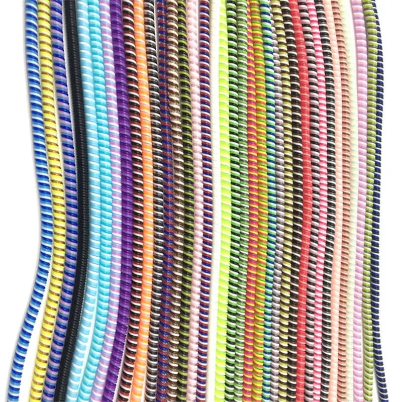 Protecteur de câble de chargeur en spirale coloré de 1.4M