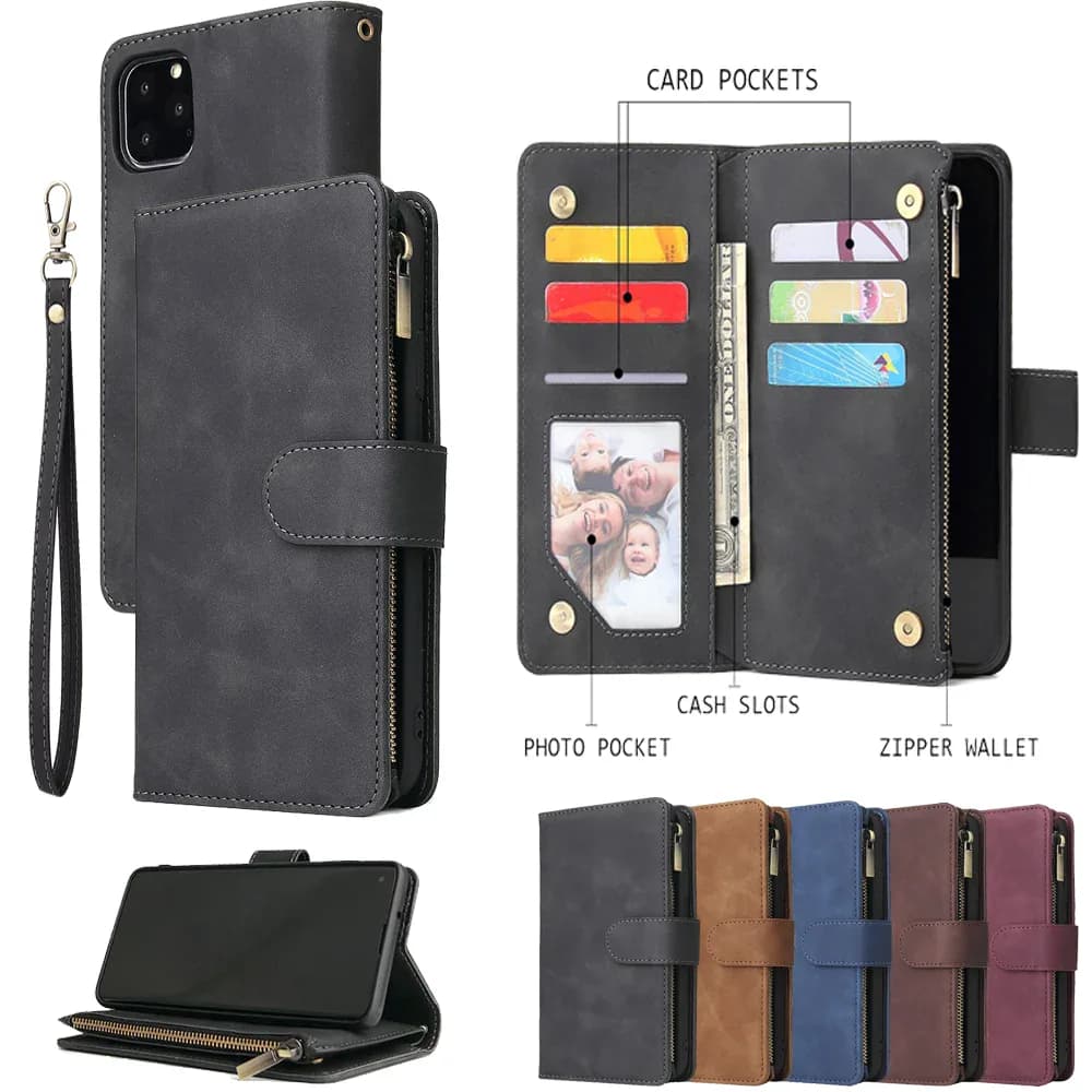 Étui portefeuille en cuir de qualité supérieure pour iPhone
