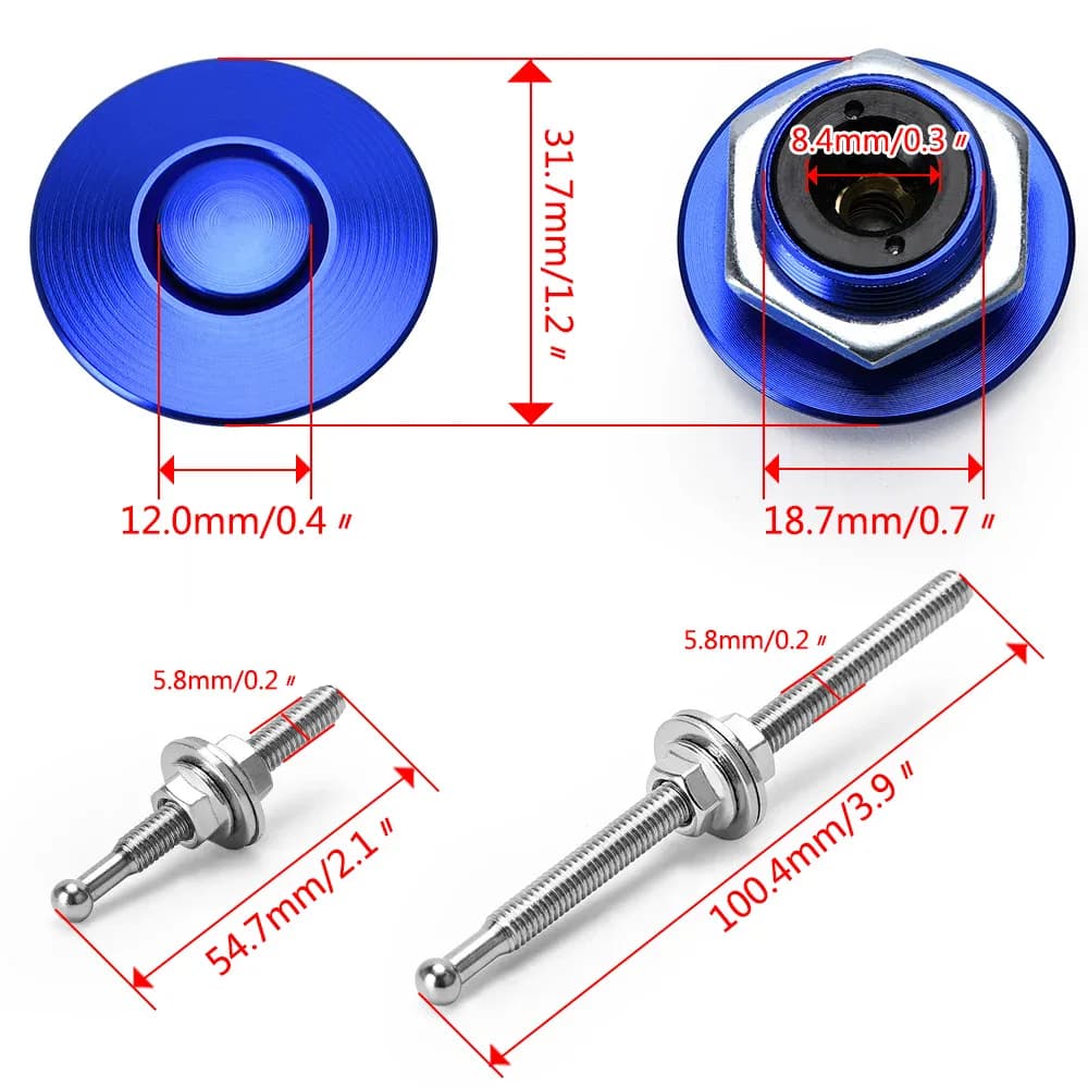 Kit de broches de capot pour BMW | Broches de capot