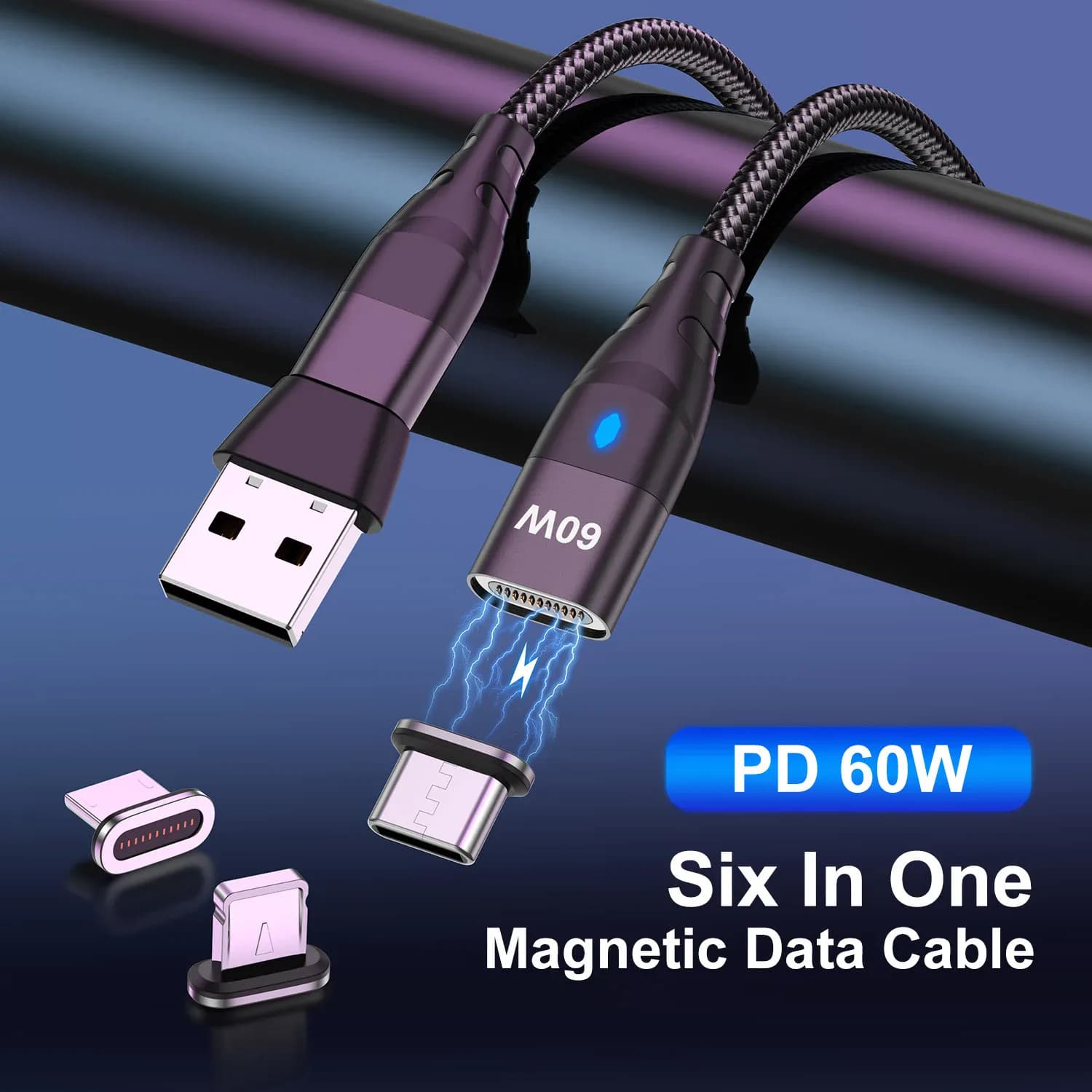 Câble de charge rapide magnétique USB C vers VopeC pour