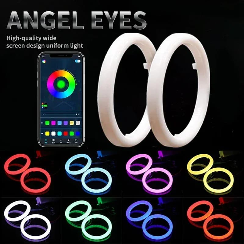 2 pièces LED yeux d'ange coton lumières avec clignotants