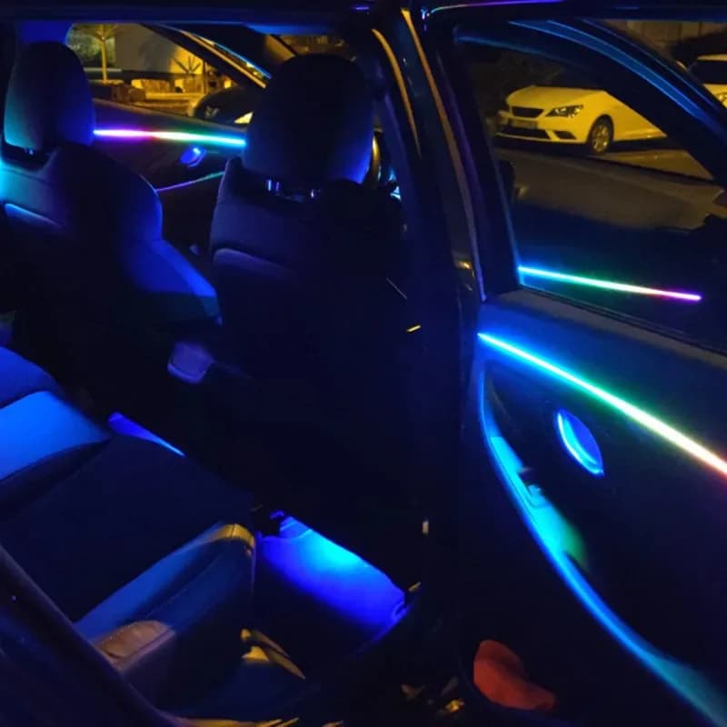 Lumière ambiante LED pour voiture, déconnexion universelle