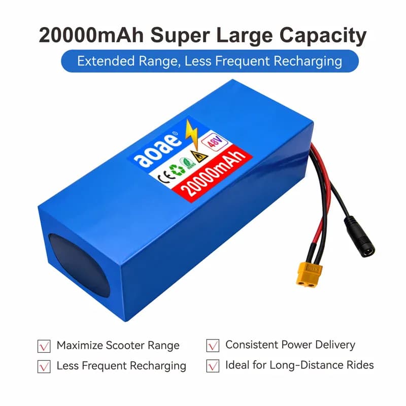 Batterie de scooter électrique 48V 13S5P 20Ah, cellules