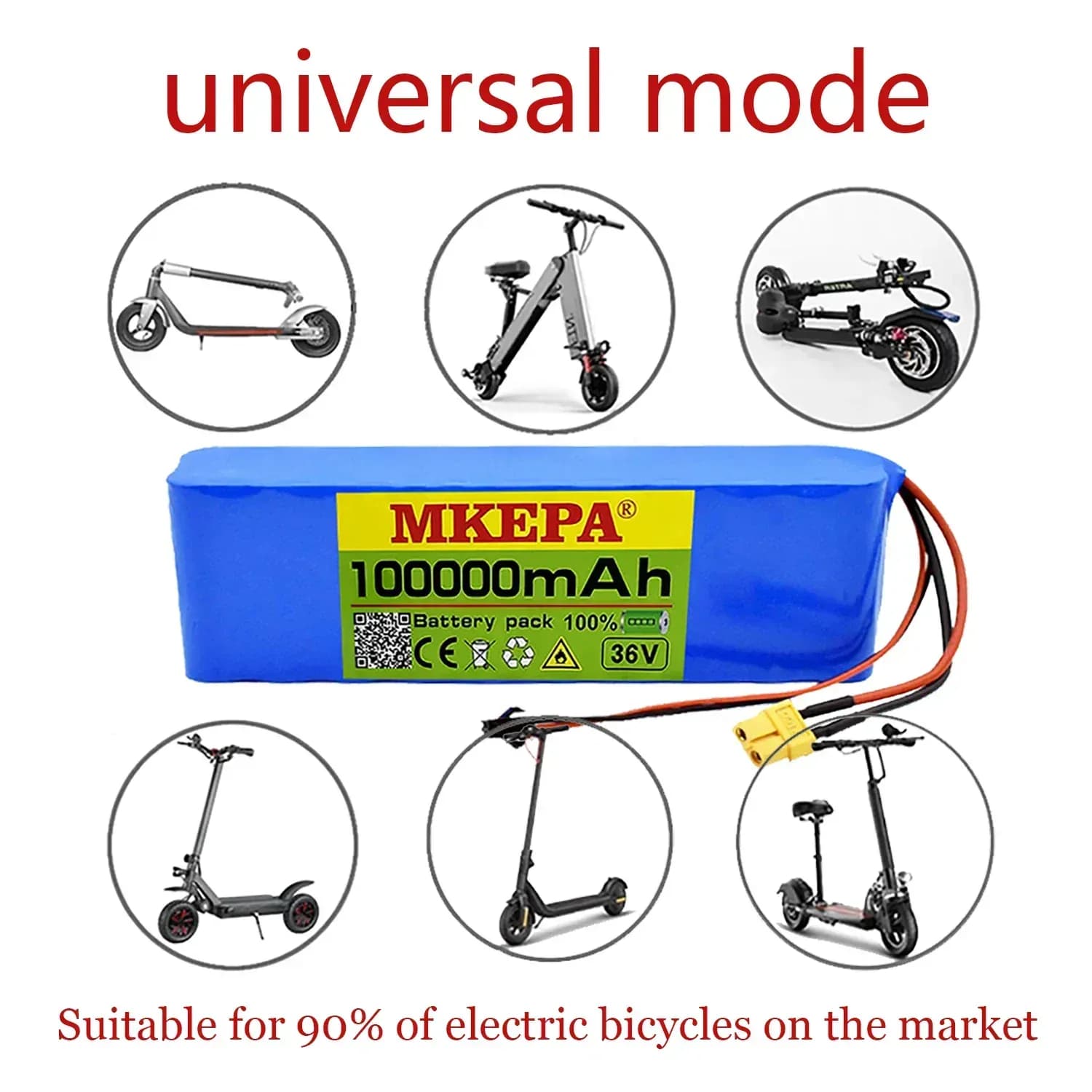 Batterie au lithium pour scooter électrique, 10S2P