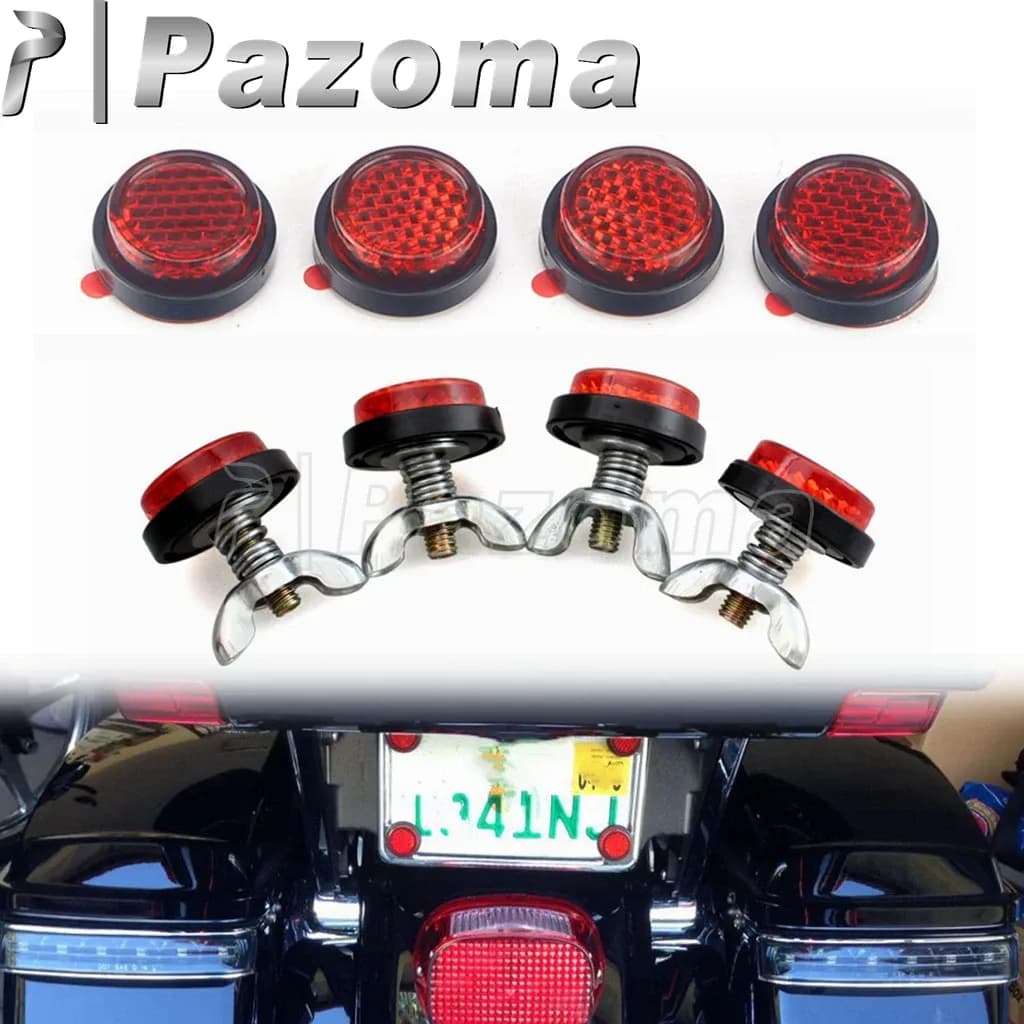 Accessoires universels de moto, Mini réflecteur rond rouge