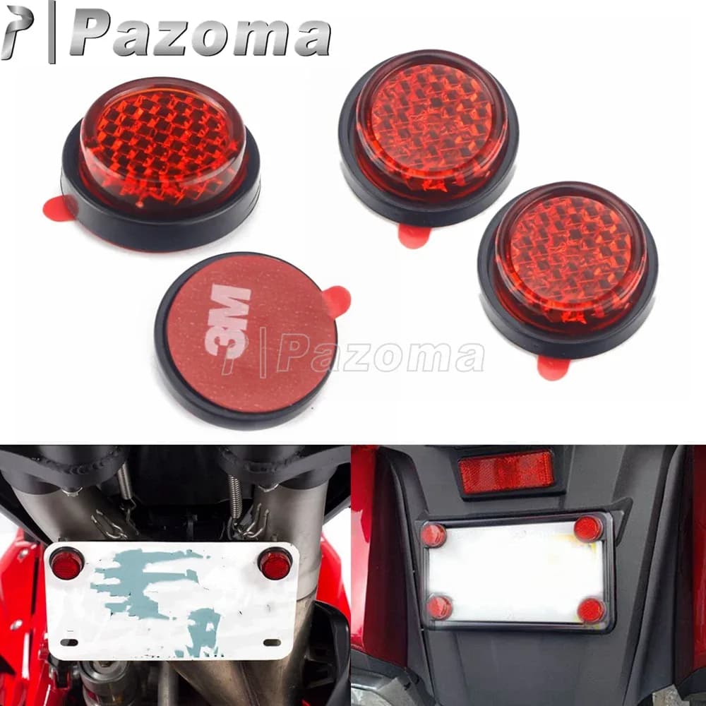 Accessoires universels de moto, Mini réflecteur rond rouge