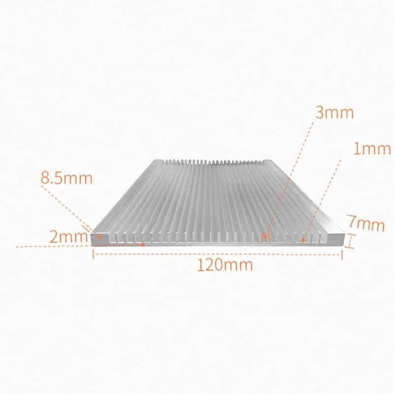 Dissipateur thermique en aluminium pour LED,120x7x10