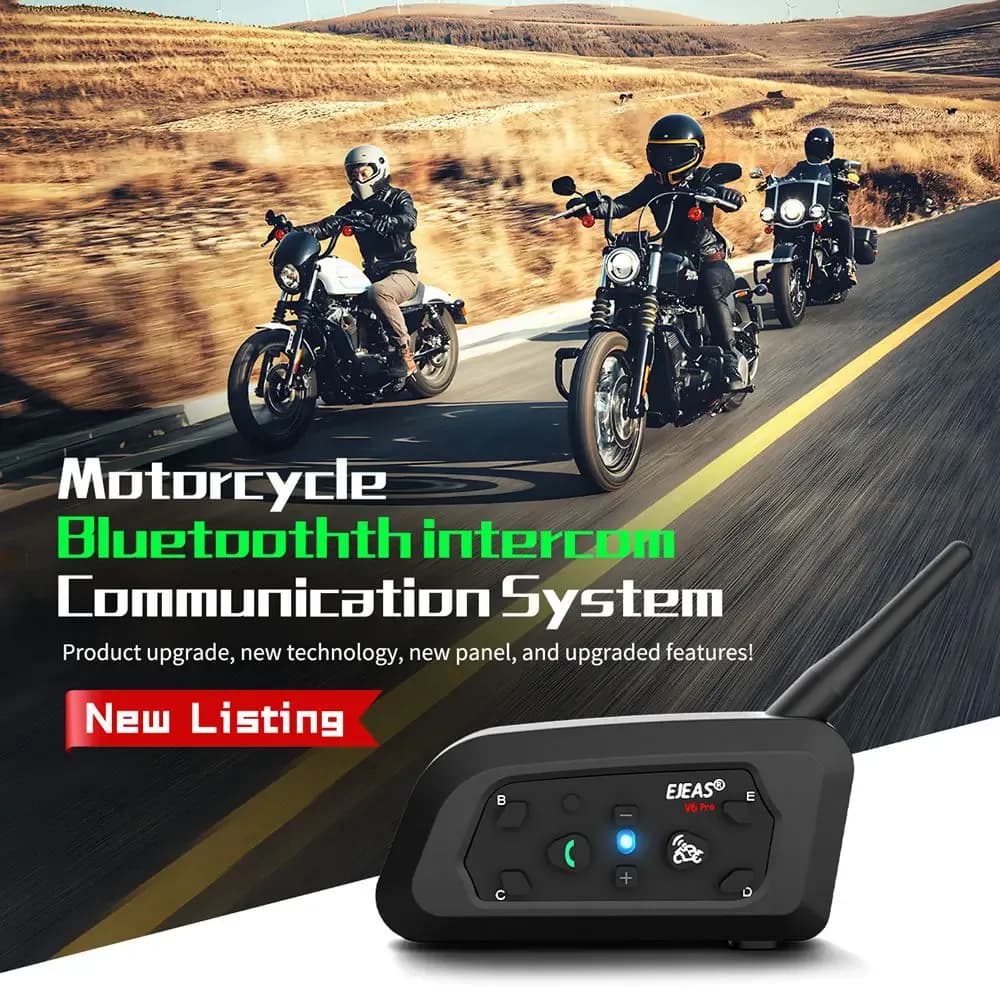 EJEAS V6 PRO +/PLUS casque de moto Bluetooth Interphone