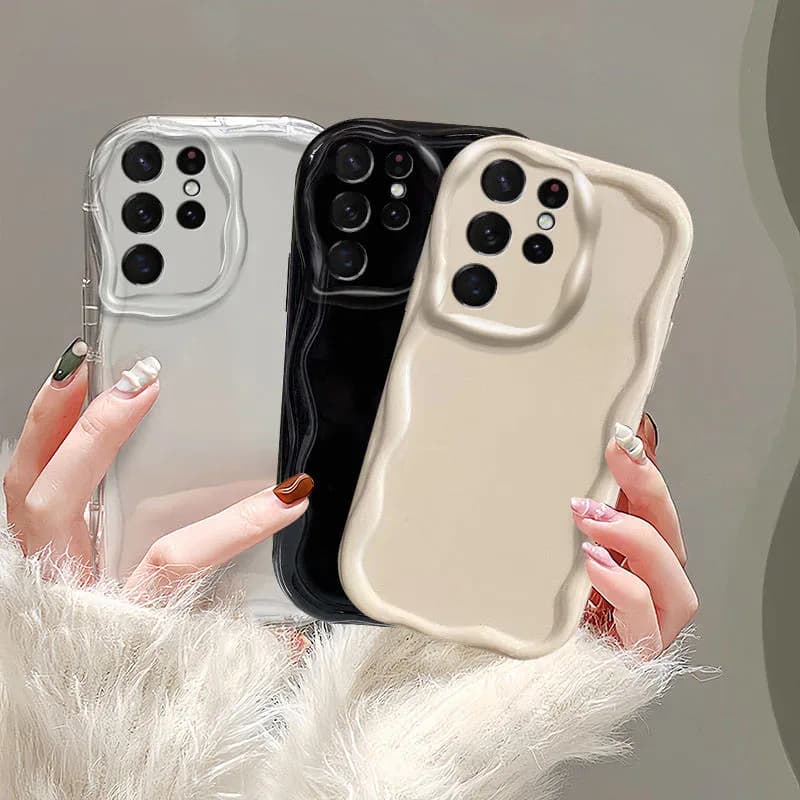 Coque transparente bouclée en TPU souple, étui antichoc