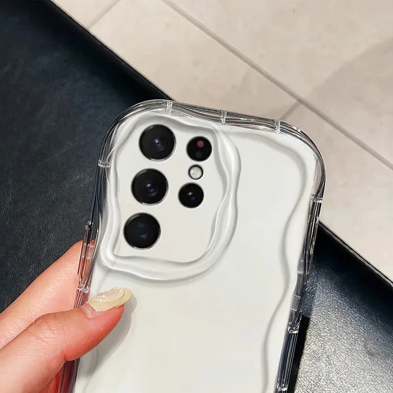 Coque transparente bouclée en TPU souple, étui antichoc