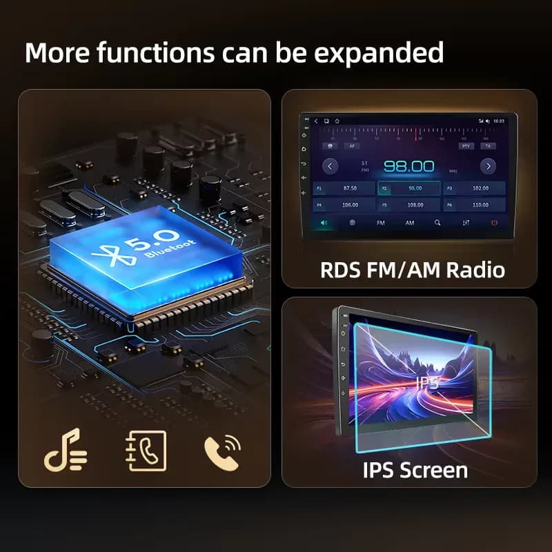 Junsun 7" Wireless CarPlay for Apple Android Auto Car Radio