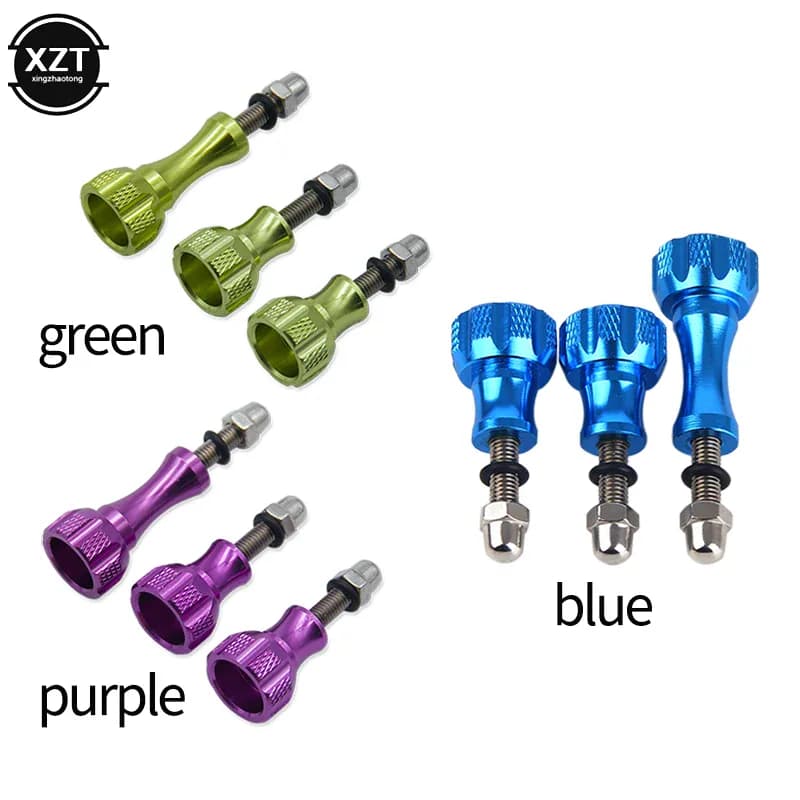 Vis de boulon de bouton de pouce en aluminium, 3 pièces