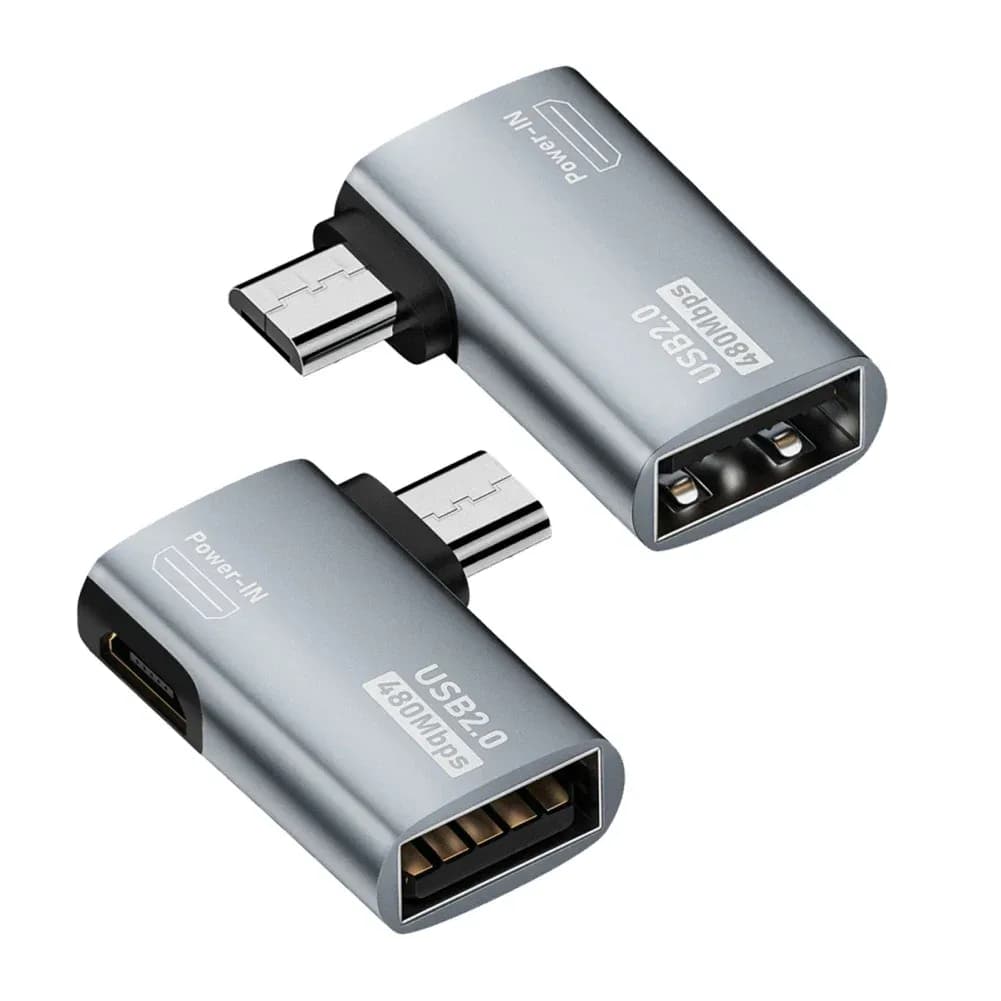 Adaptateur de câble OTG 4K, Angle gauche de 90 degrés