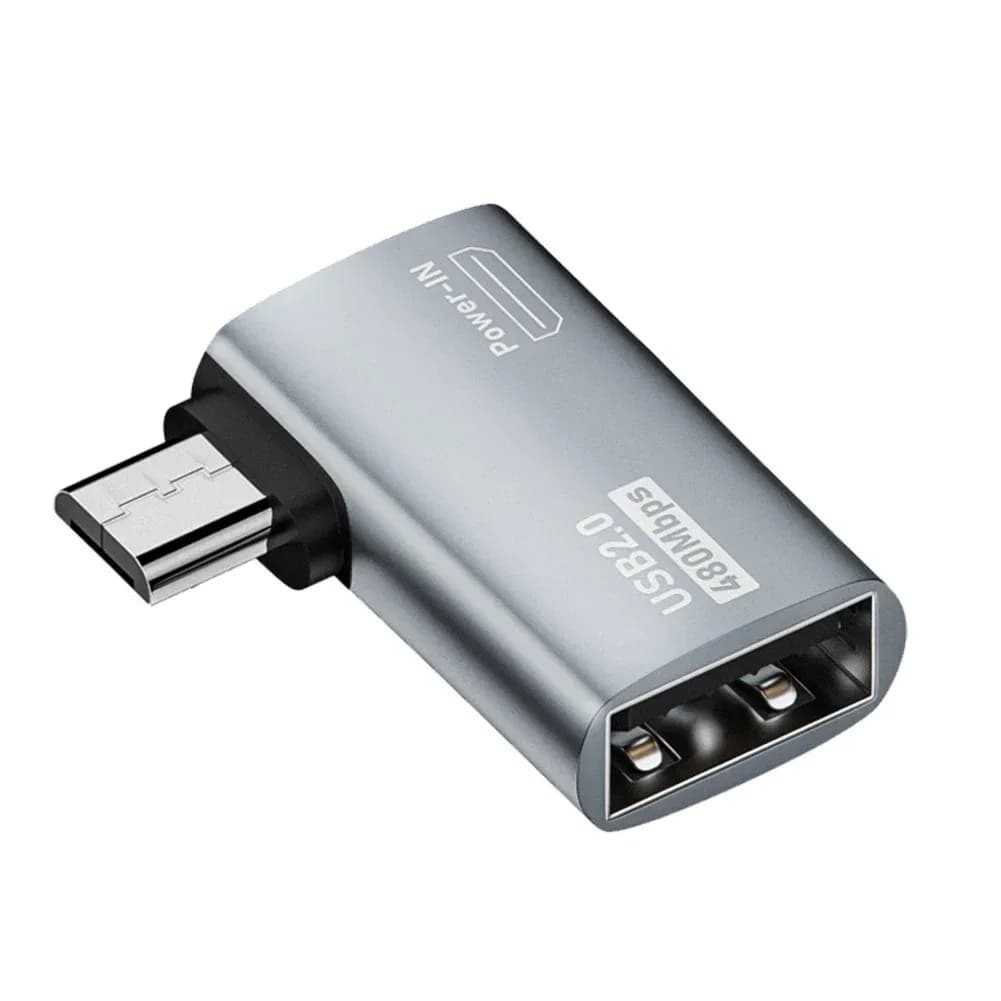 Adaptateur de câble OTG 4K, Angle gauche de 90 degrés