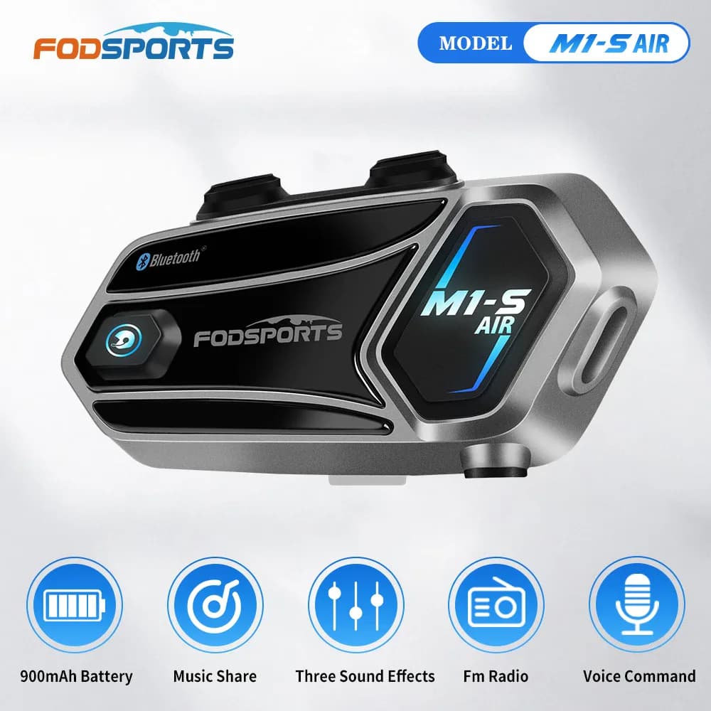 Fodsports M1-S AIR casque d'interphone de moto casque