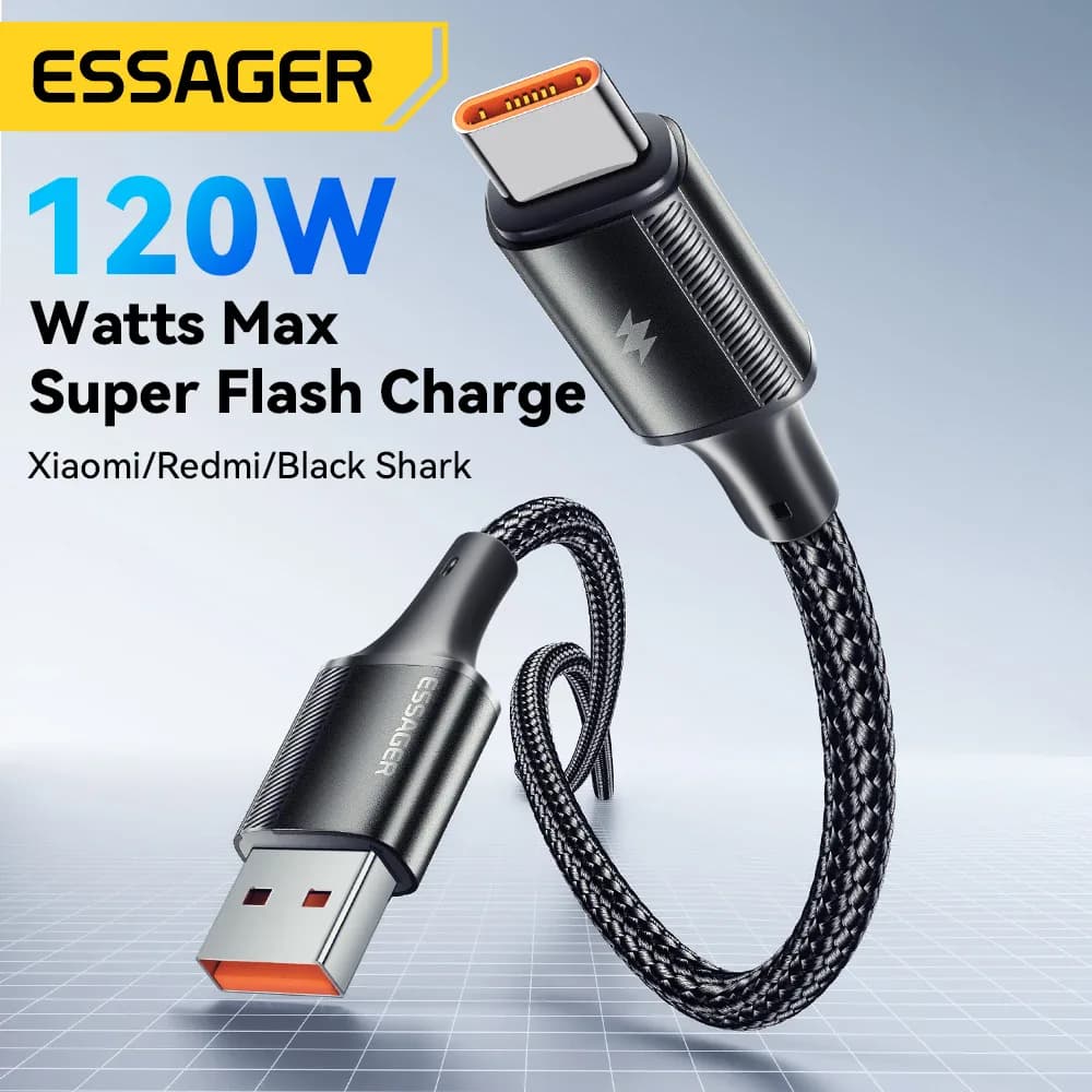 Essager 120W câble USB Type C charge rapide 6A USB C