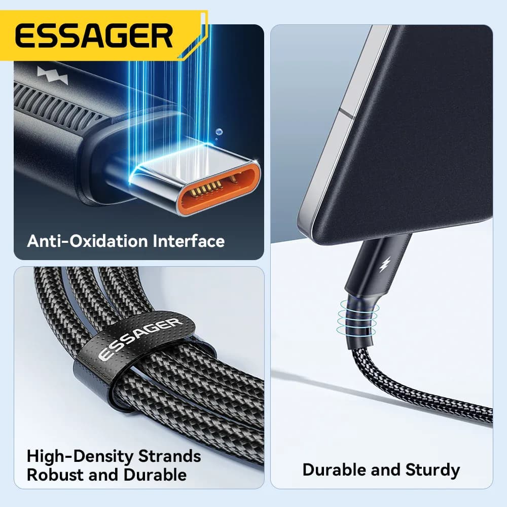 Essager 120W câble USB Type C charge rapide 6A USB C