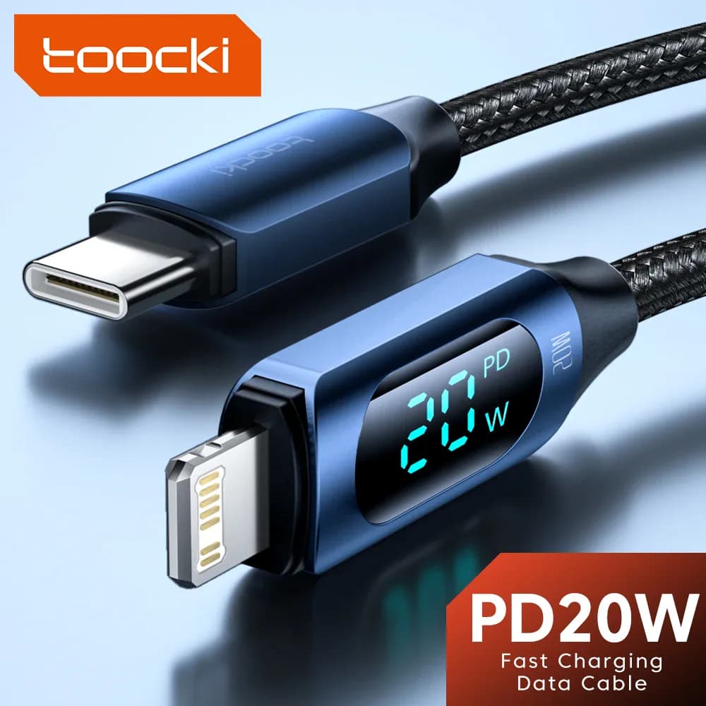 Toocki USB C câble d'éclairage pour iPhone 14 13 12 Pro Max