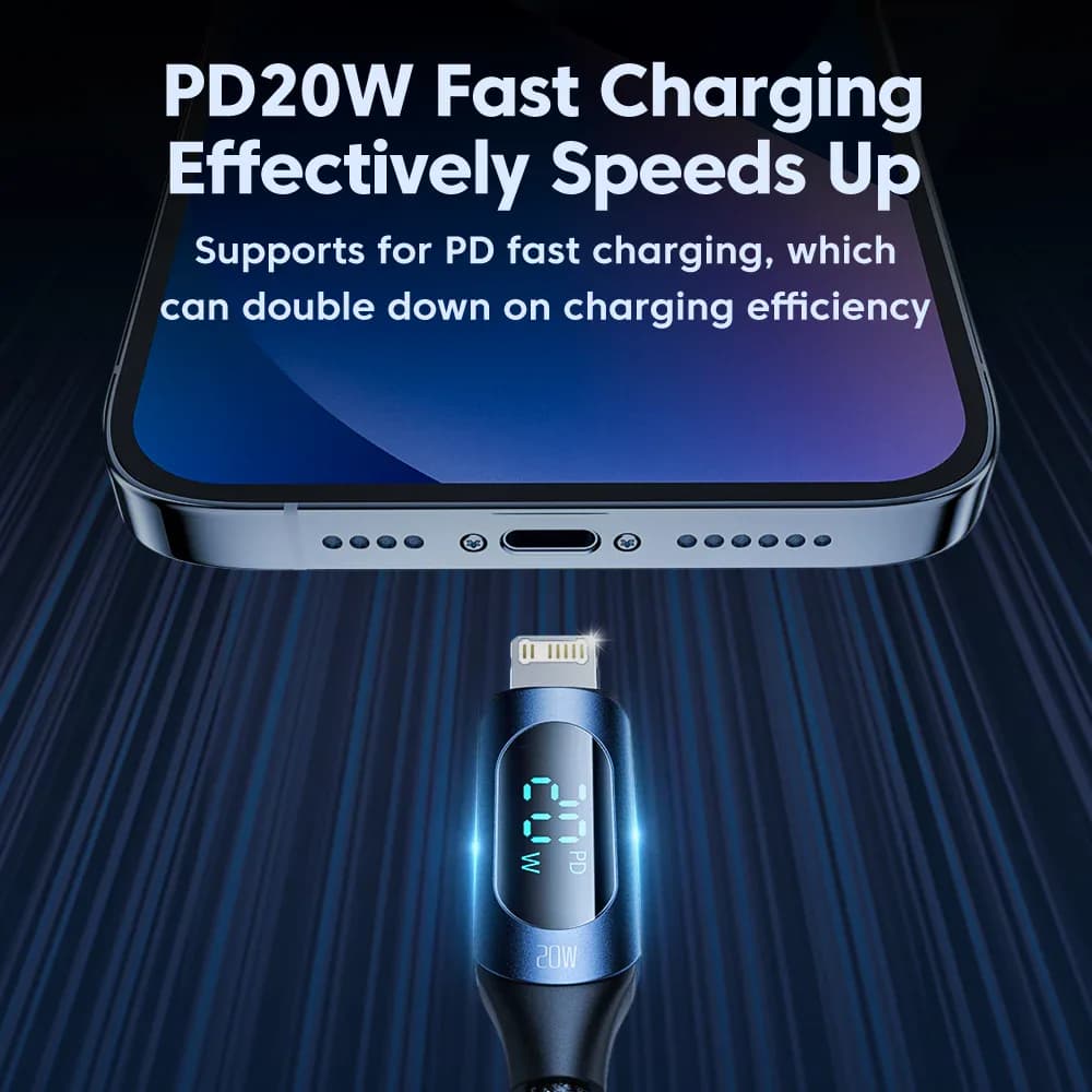Toocki USB C câble d'éclairage pour iPhone 14 13 12 Pro Max