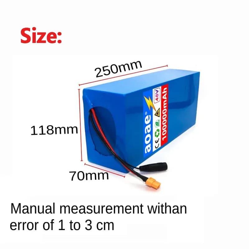 100% 18650Original 48V 100Ah 13s6p batterie au Lithium 48v