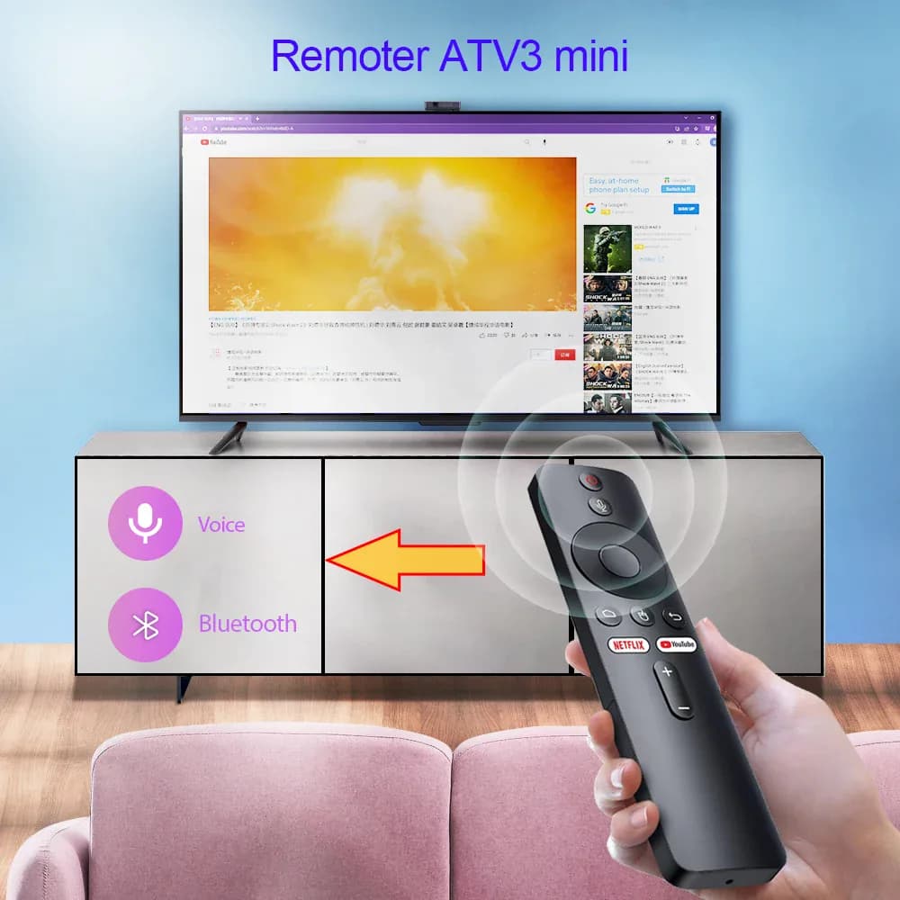 Télécommande vocale Boxput Remoter ATV3 Mini Air Mouse