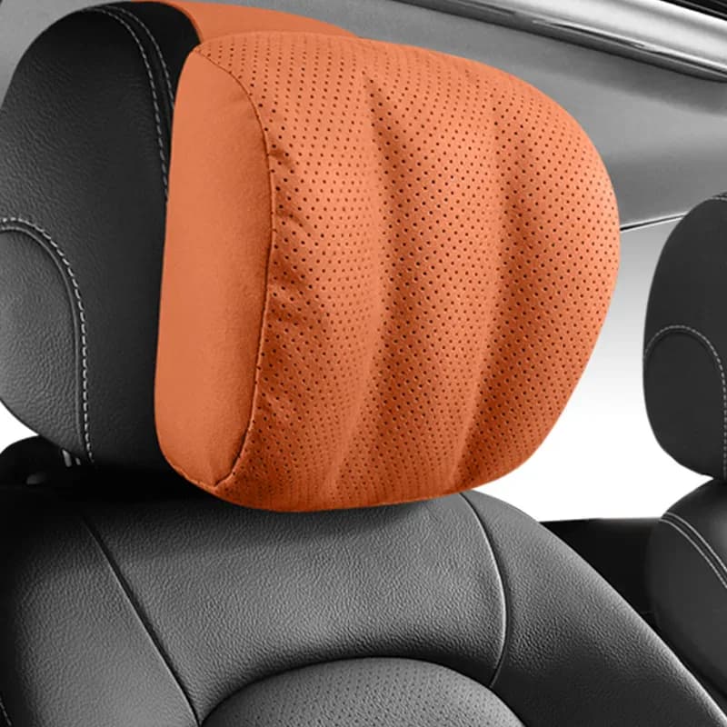 Coussin de cou pour appui-tête de voiture effet daim