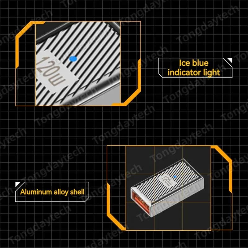 Adaptateur OTG USB Type C 120W, Transmission de données
