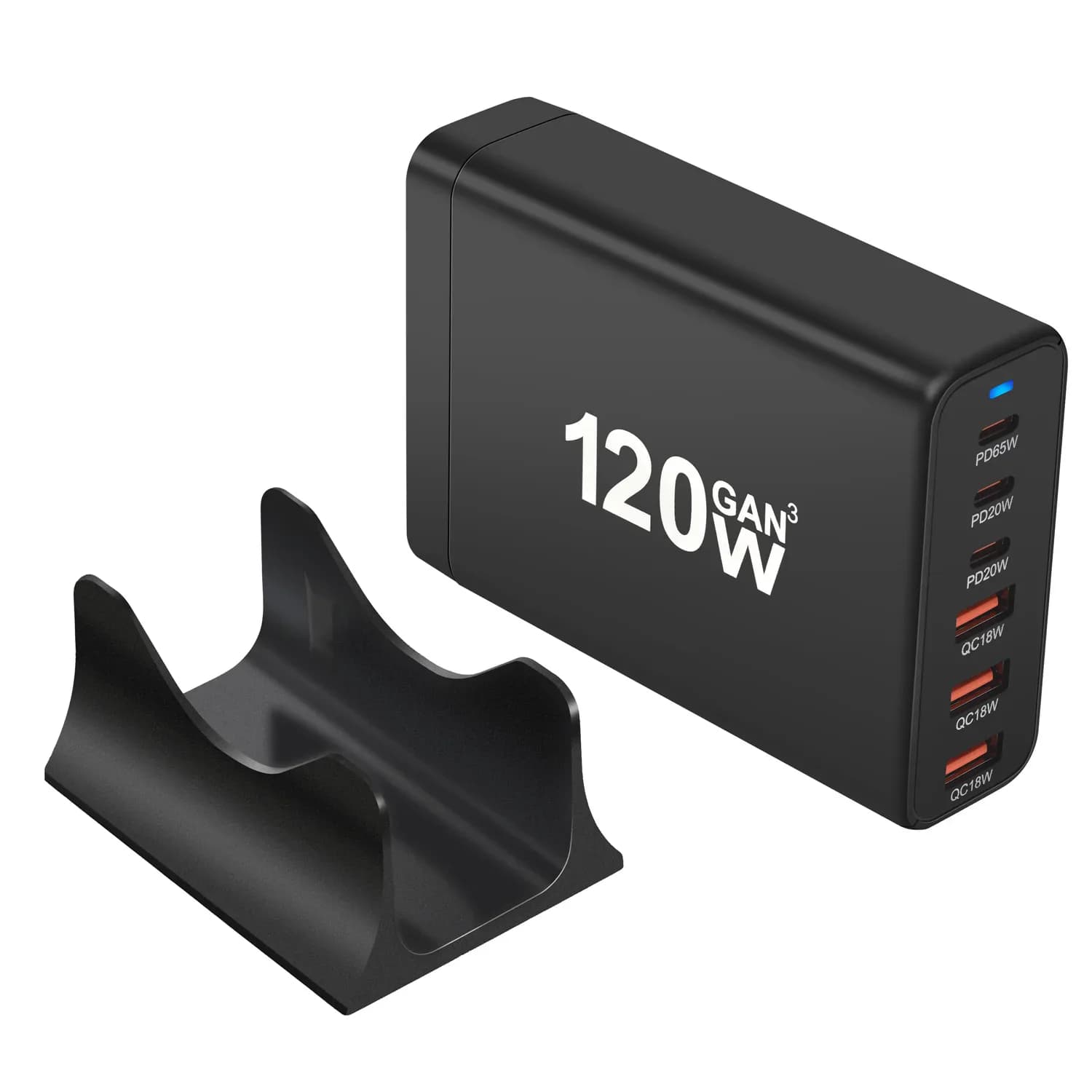 120W GAN Multi USB Station de charge 6 ports Hub Type C