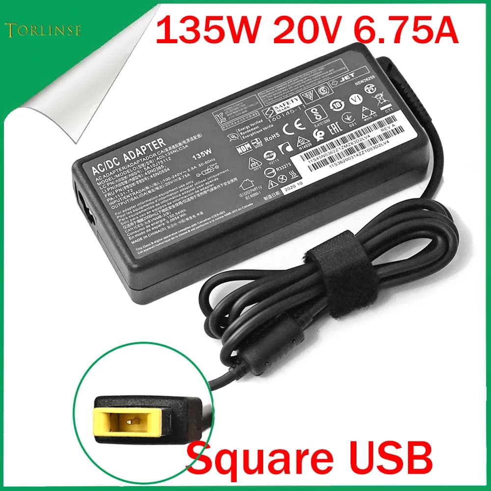 Chargeur 135W 20V 6.75A compatible portable Lenovo