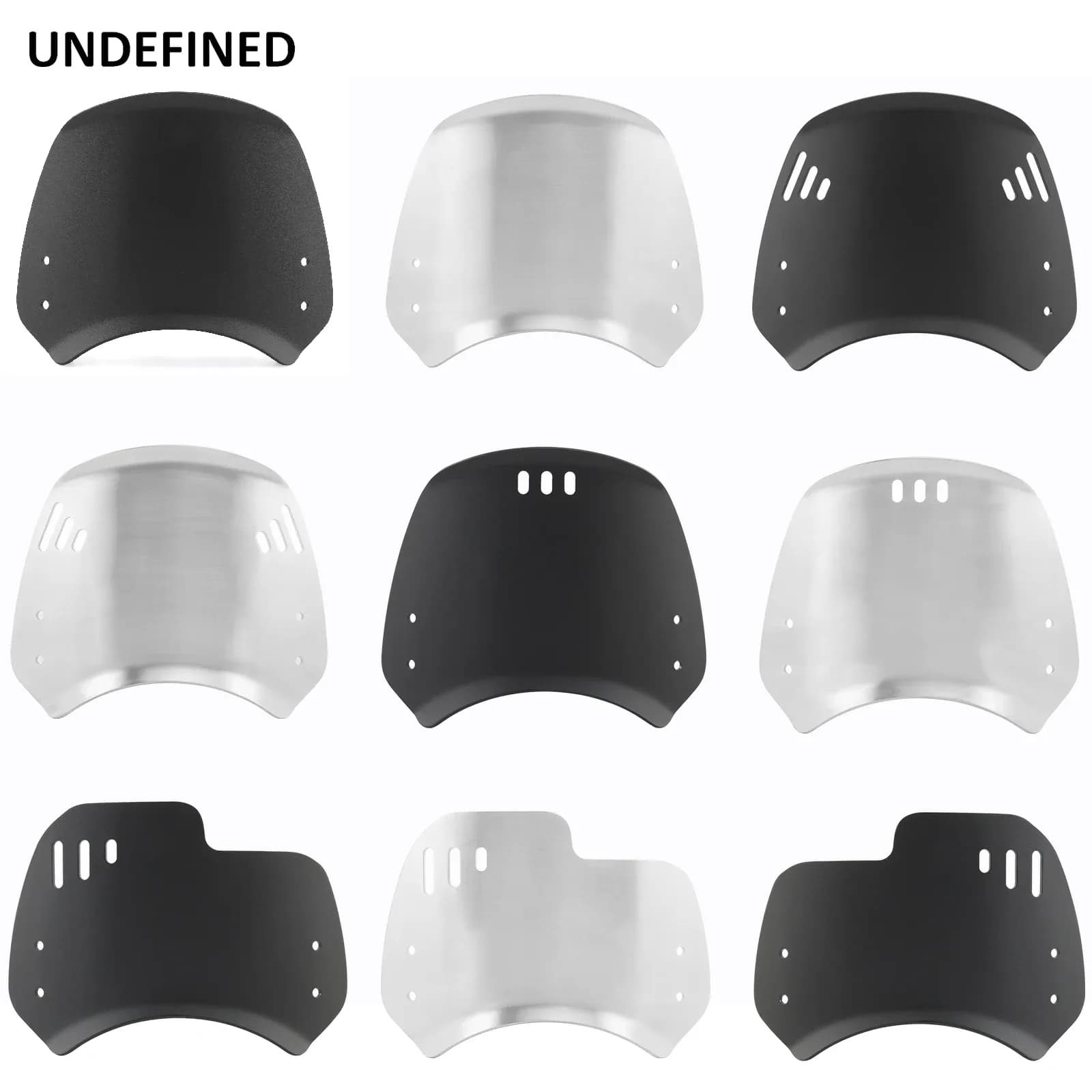 Déflecteur de vent universel en aluminium pour moto à phare rond