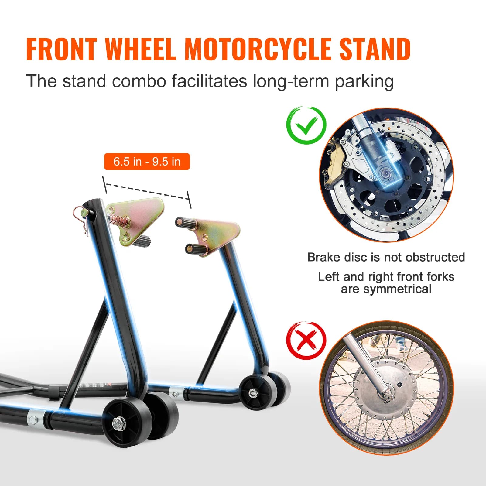 SucceBuy support de moto ascenseur 850lbs avant arrière