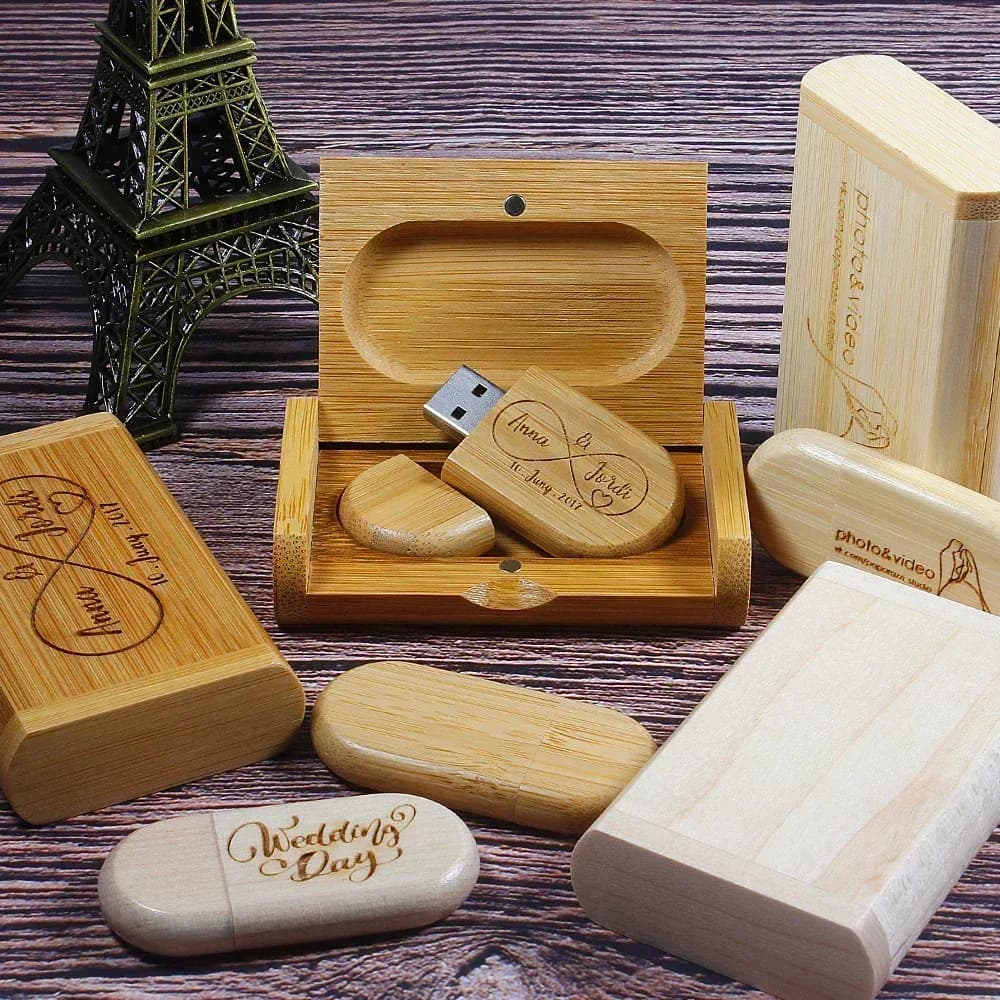 Clés USB 3.0 en bois, lot de 10