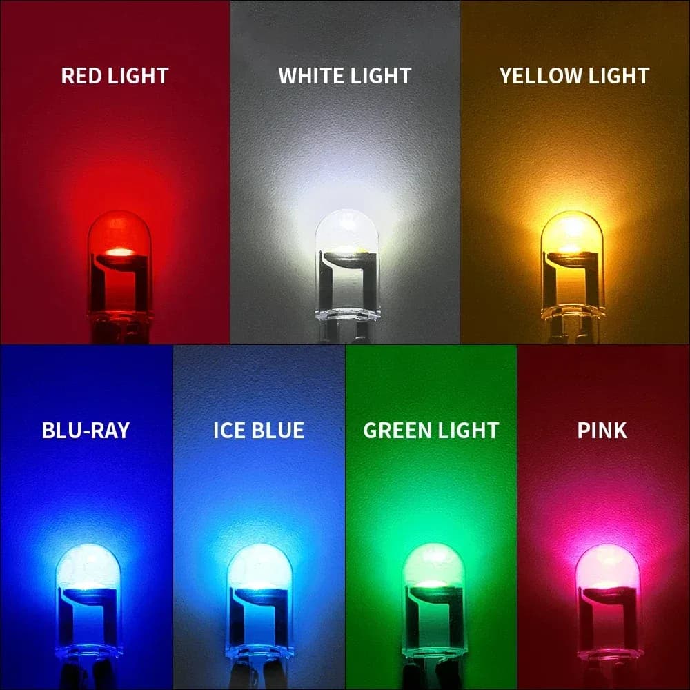10/50pcs plus récent W5W Led T10 voiture lumière COB LED
